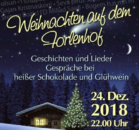 Stallweihnacht am 24. Dezember: Weihnachten auf dem Forlenhof – KW 51 / 18